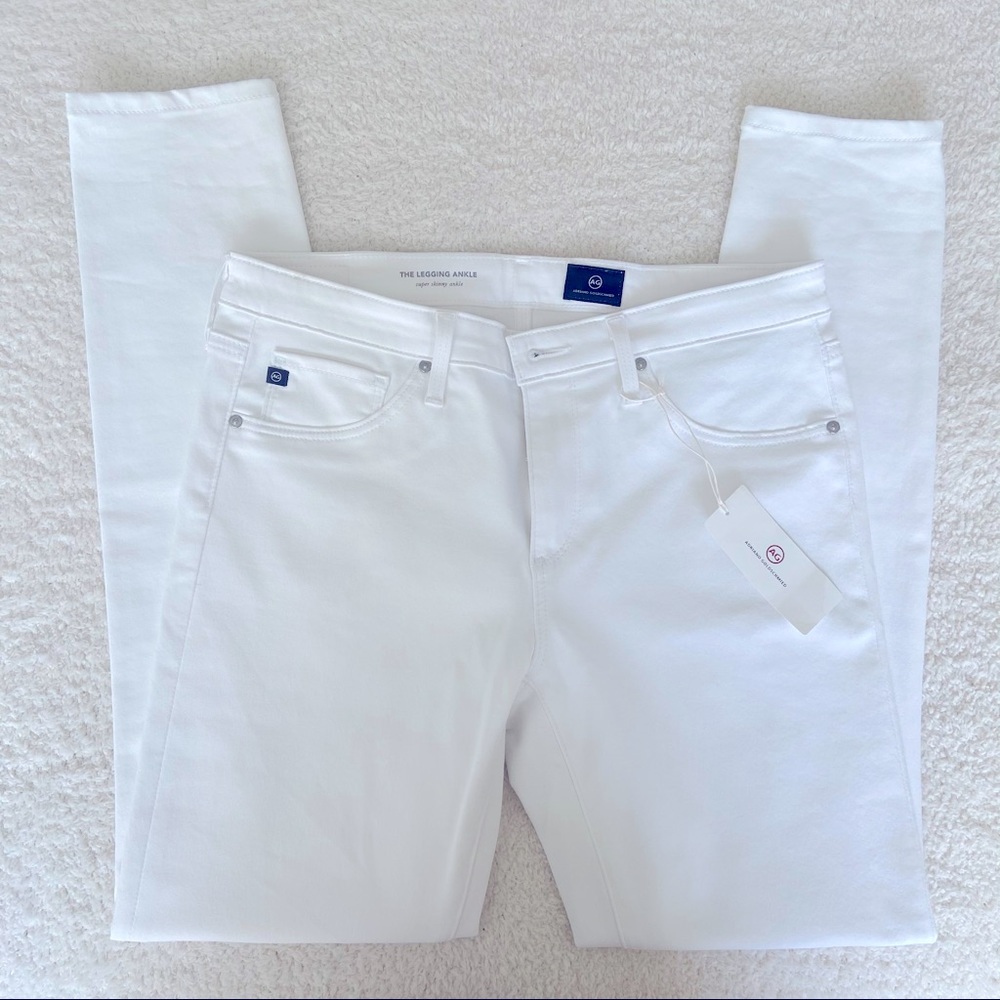 AG White The Legging Ankle Jeans NWT